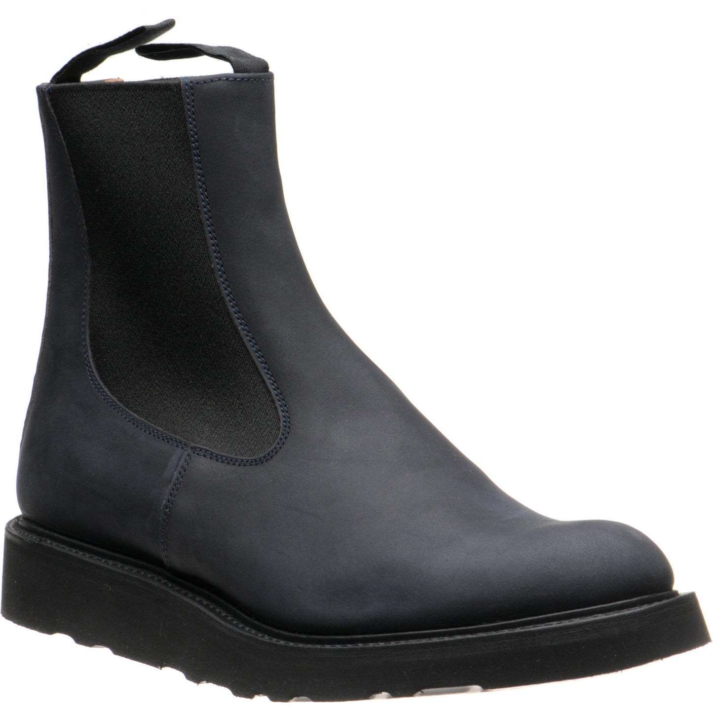 Product image for Herring Stephen mens rubber-soled Chelsea boots in navy chamois
