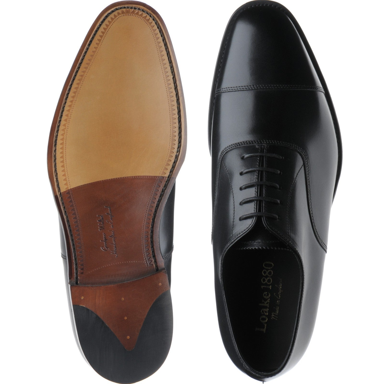 Loake Aldwych mens Oxfords in black calf – Herring Shoes