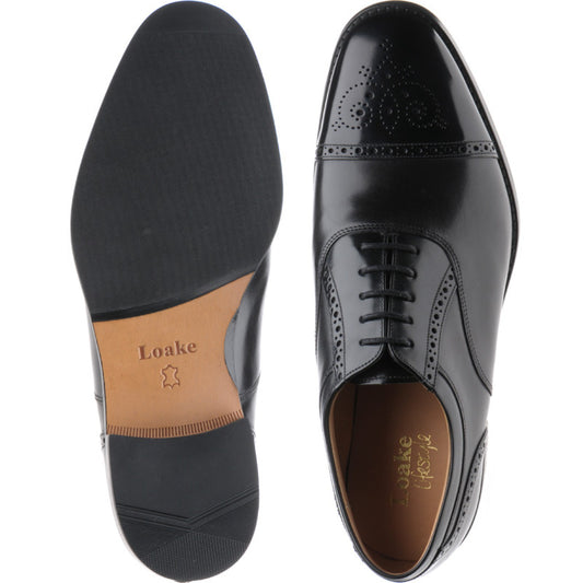 Product image for Loake Woodstock in black calf and polished