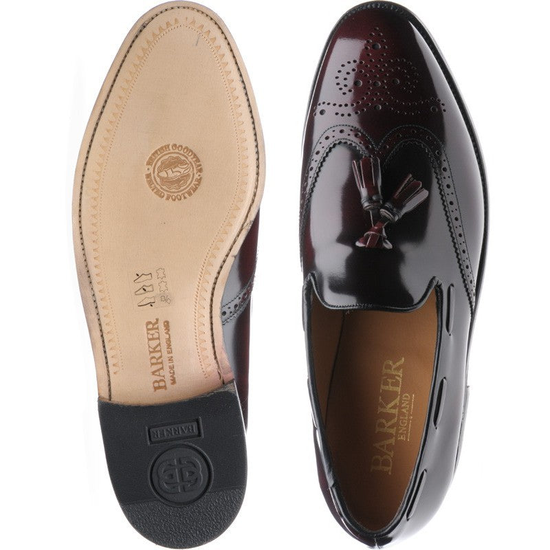 Product image for Barker Clive in burgundy polished