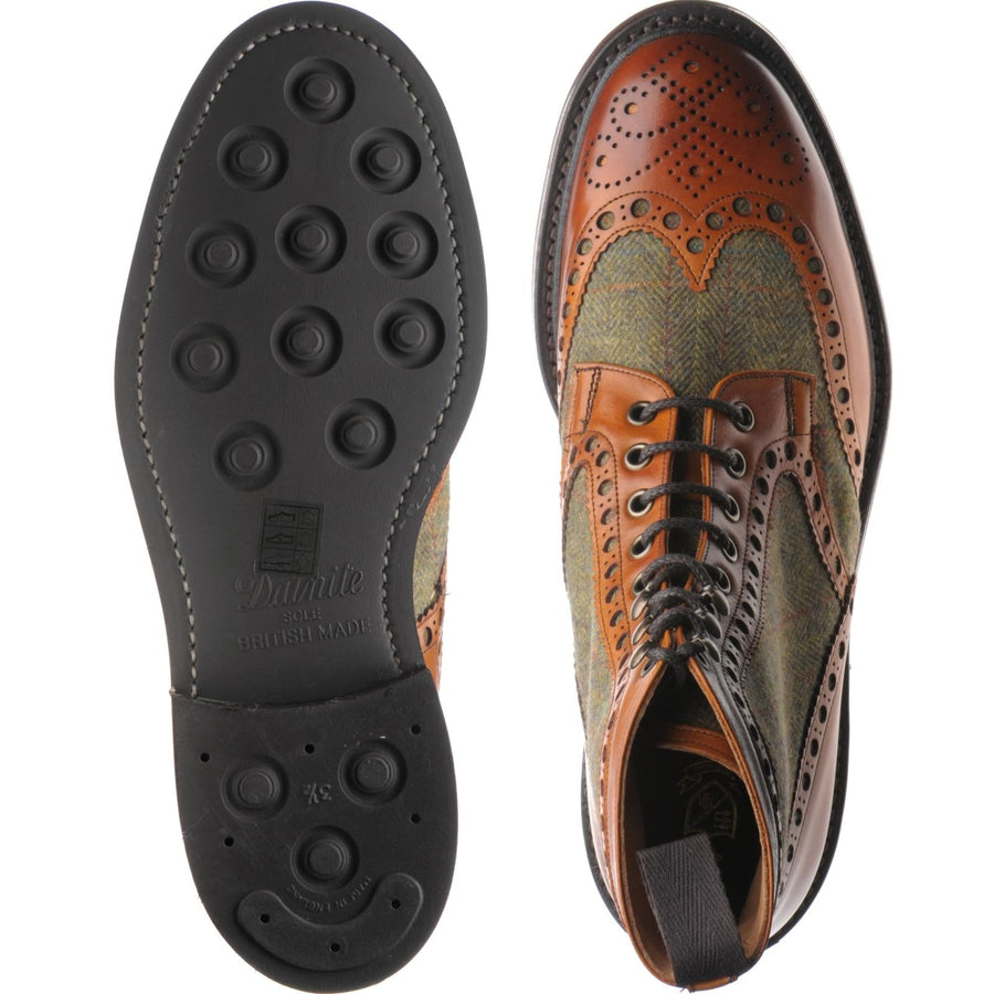 Product image for Herring Exmoor in moorland green tweed and chestnut calf