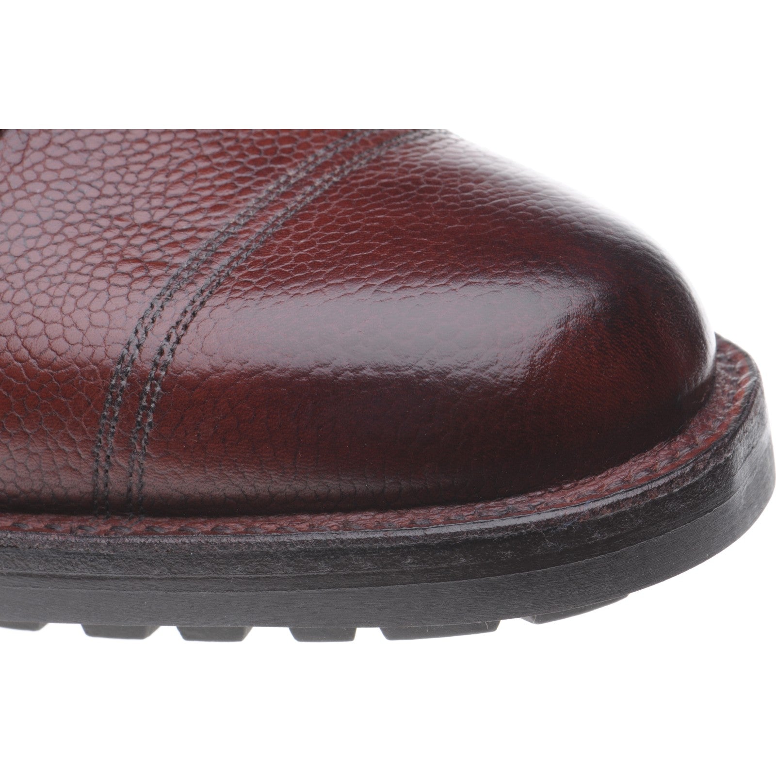 Herring Windermere mens rubber-soled boots in burgundy grain
