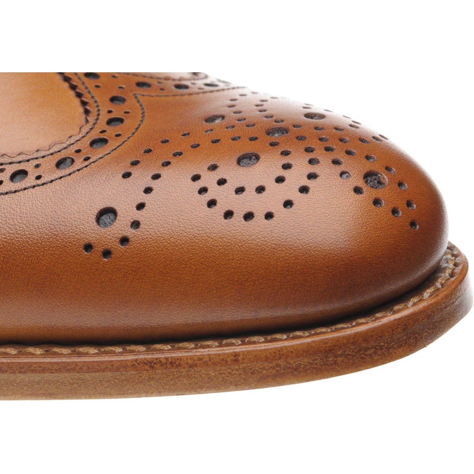 Herring Carnaby mens brogues in chestnut calf – Herring Shoes
