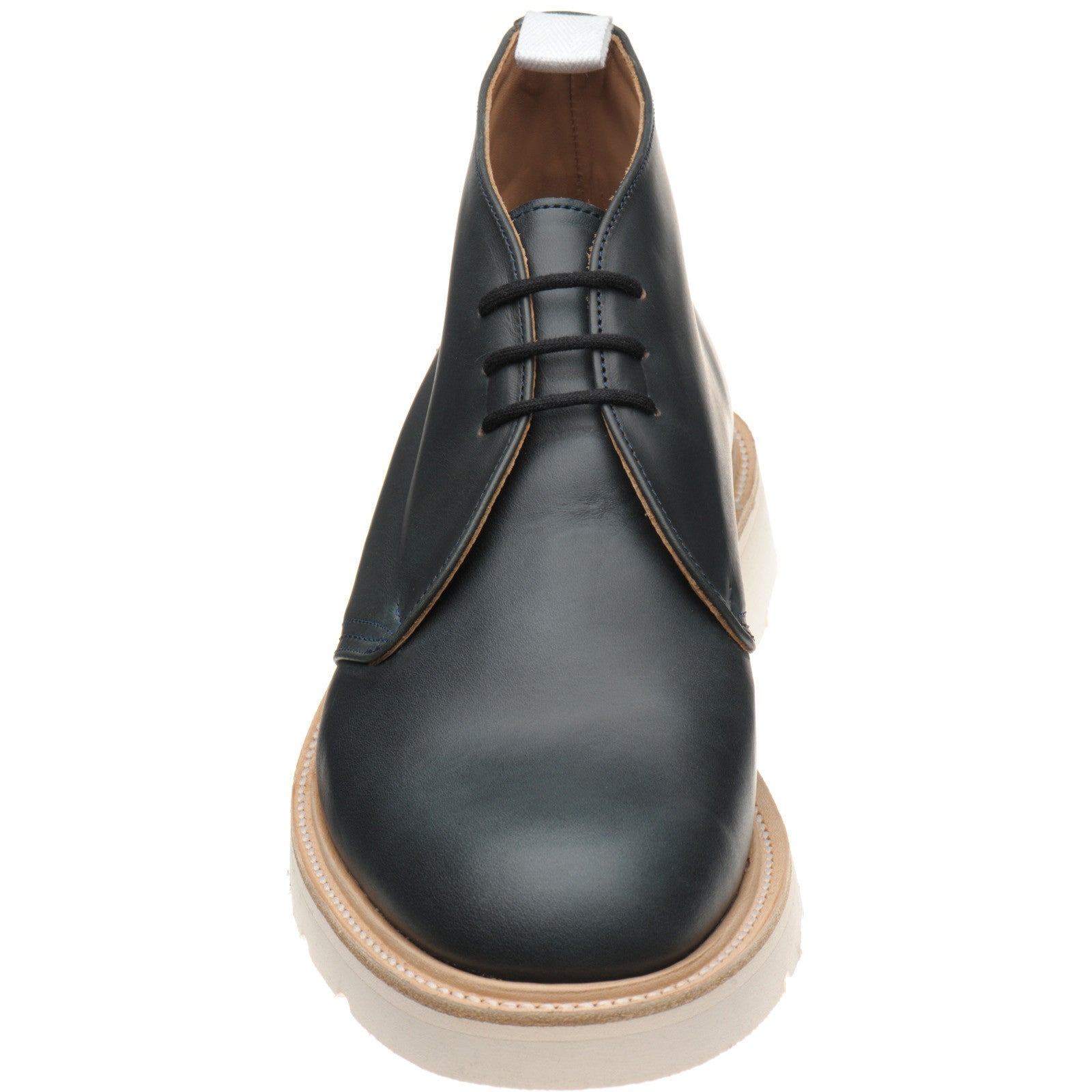 Herring Mike Horween mens rubber-soled Chukka boots in navy