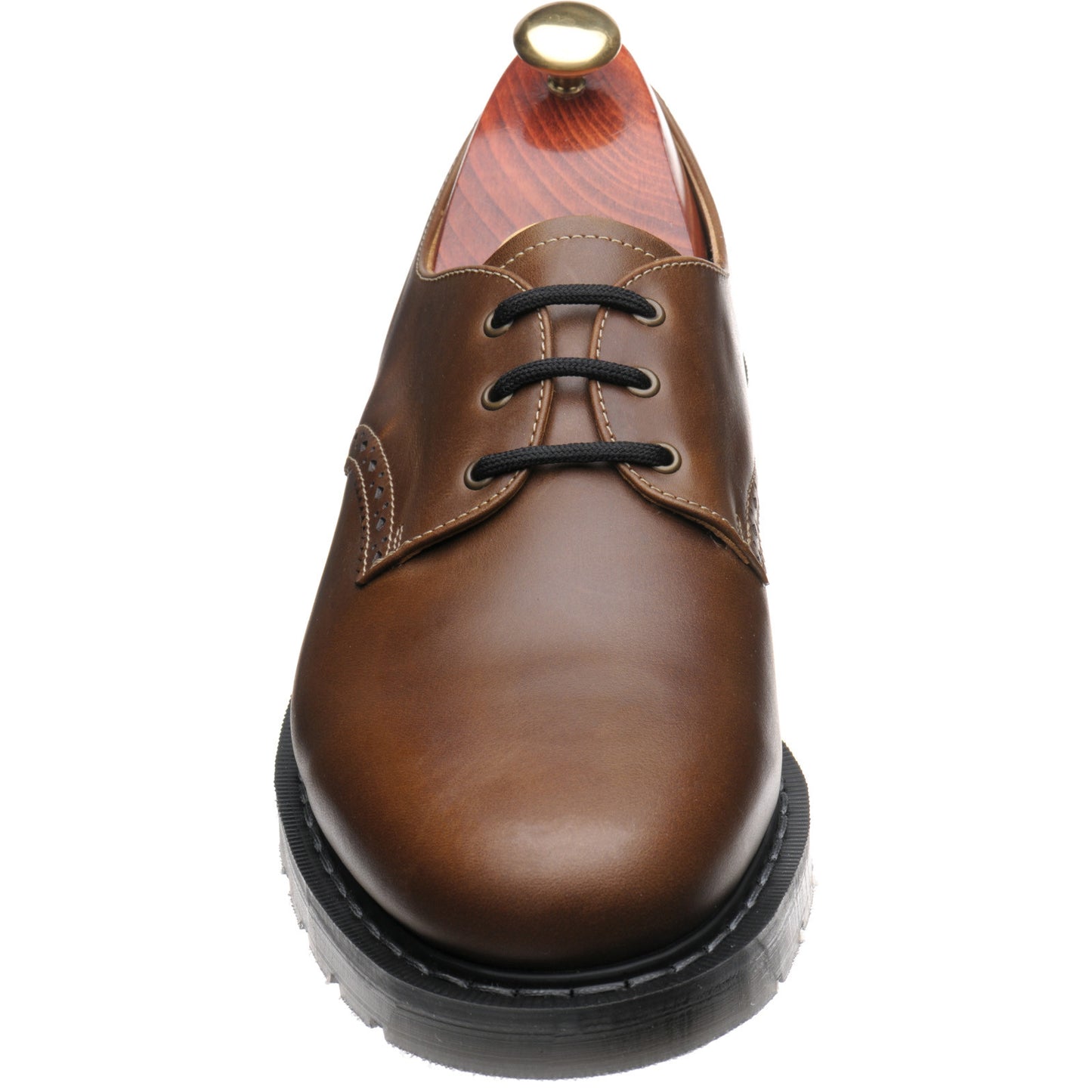 Product image for Wildsmith Model Gibson mens rubber-soled Derby shoes in brown gaucho crazy