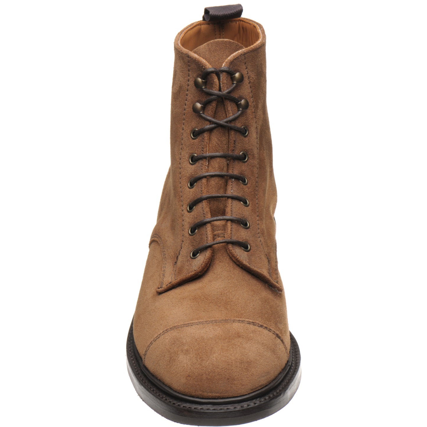 Product image for Herring Tyne mens rubber-soled boots in brown waxy suede
