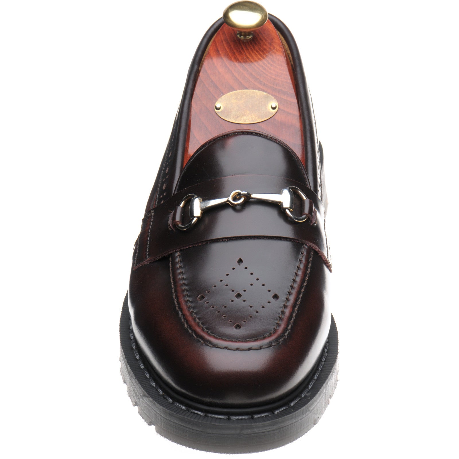 Product image for Wildsmith Model Penny mens rubber-soled loafers in burgundy rub off
