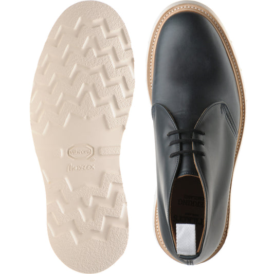 Product image for Herring Mike Horween mens rubber-soled Chukka boots in navy chromexcel