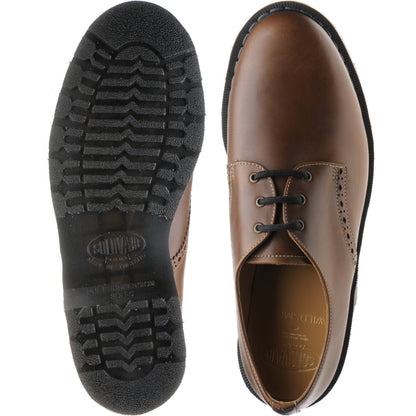 Product image for Wildsmith Model Gibson mens rubber-soled Derby shoes in brown gaucho crazy