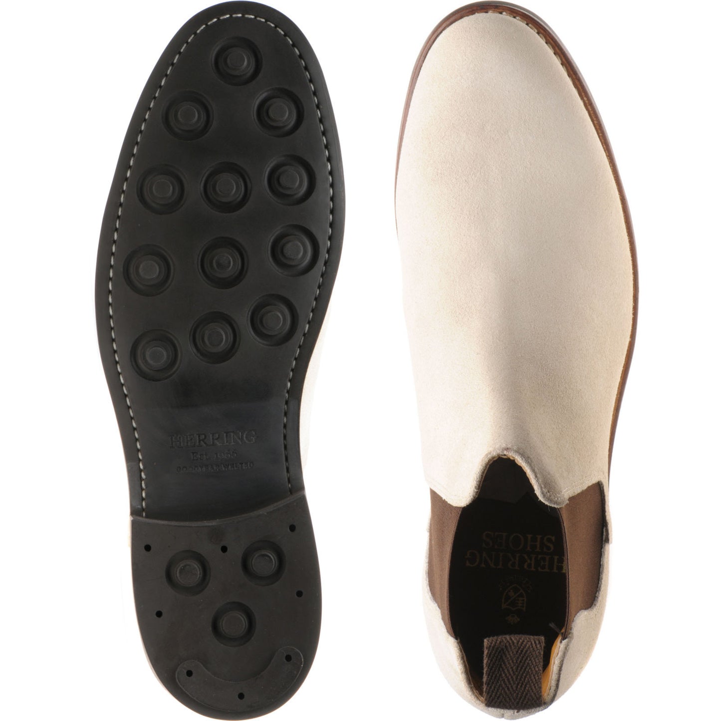 Product image for Herring Sittaford Rubber mens rubber-soled Chelsea boots in arctic suede