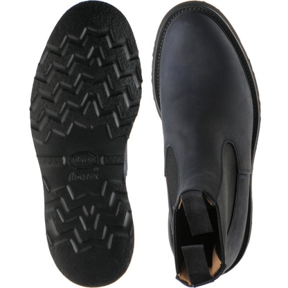 Product image for Herring Stephen mens rubber-soled Chelsea boots in navy chamois