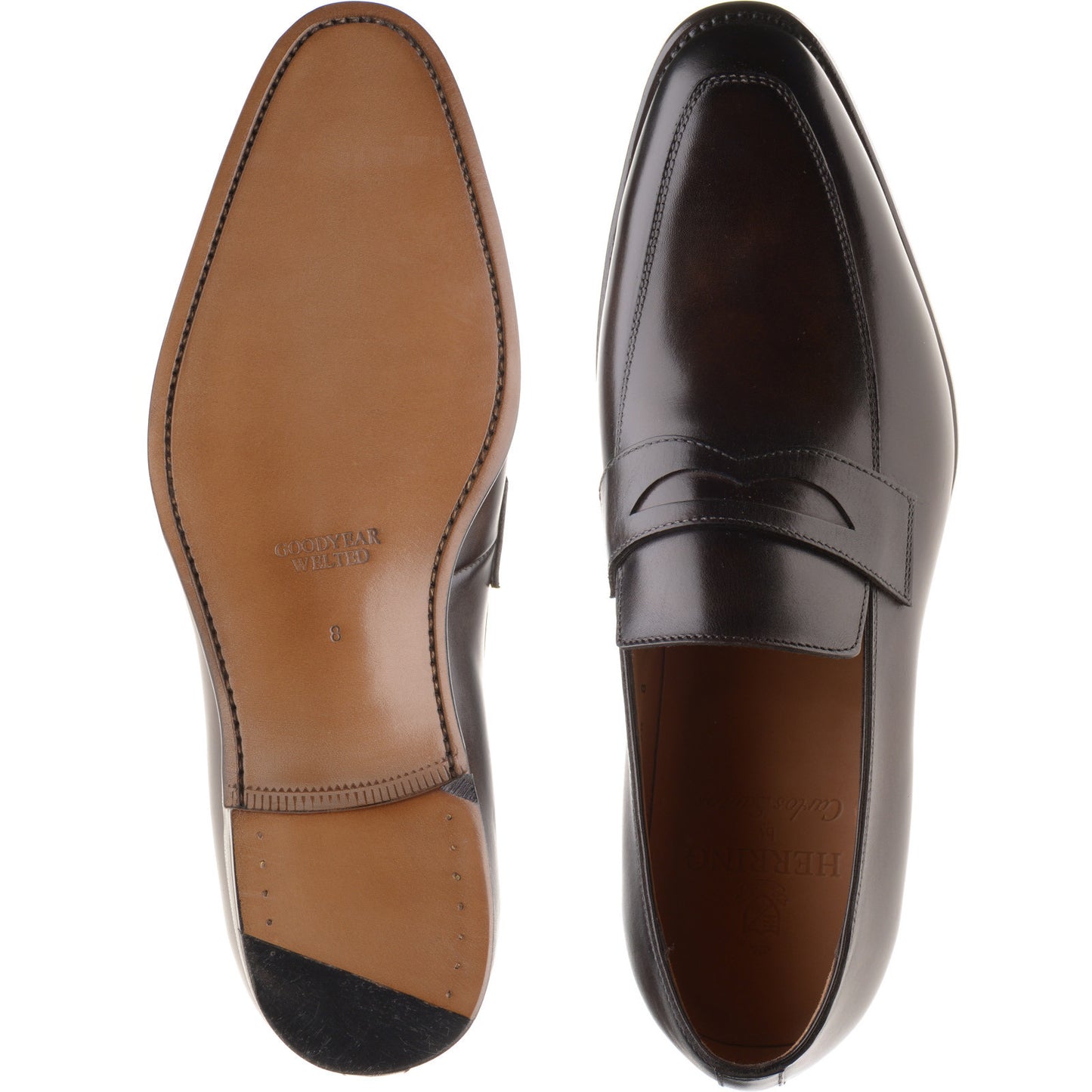 Product image for Herring Fletcher mens in dark brown calf