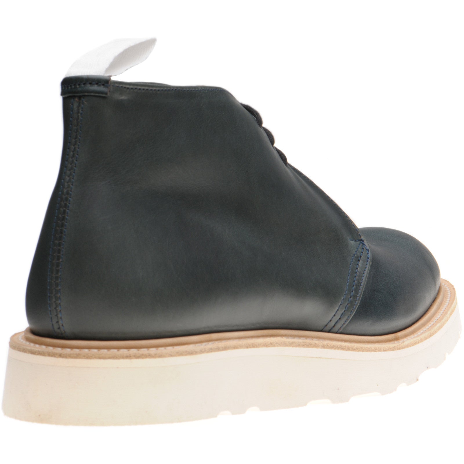 Herring Mike Horween mens rubber-soled Chukka boots in navy