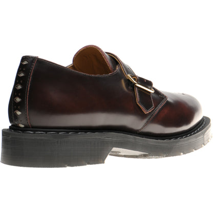 Product image for Wildsmith Model Monk mens rubber-soled monk shoes in burgundy rub off