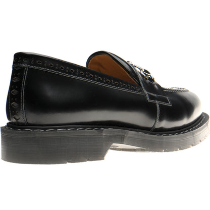 Product image for Wildsmith Model Penny mens rubber-soled loafers in black hi shine