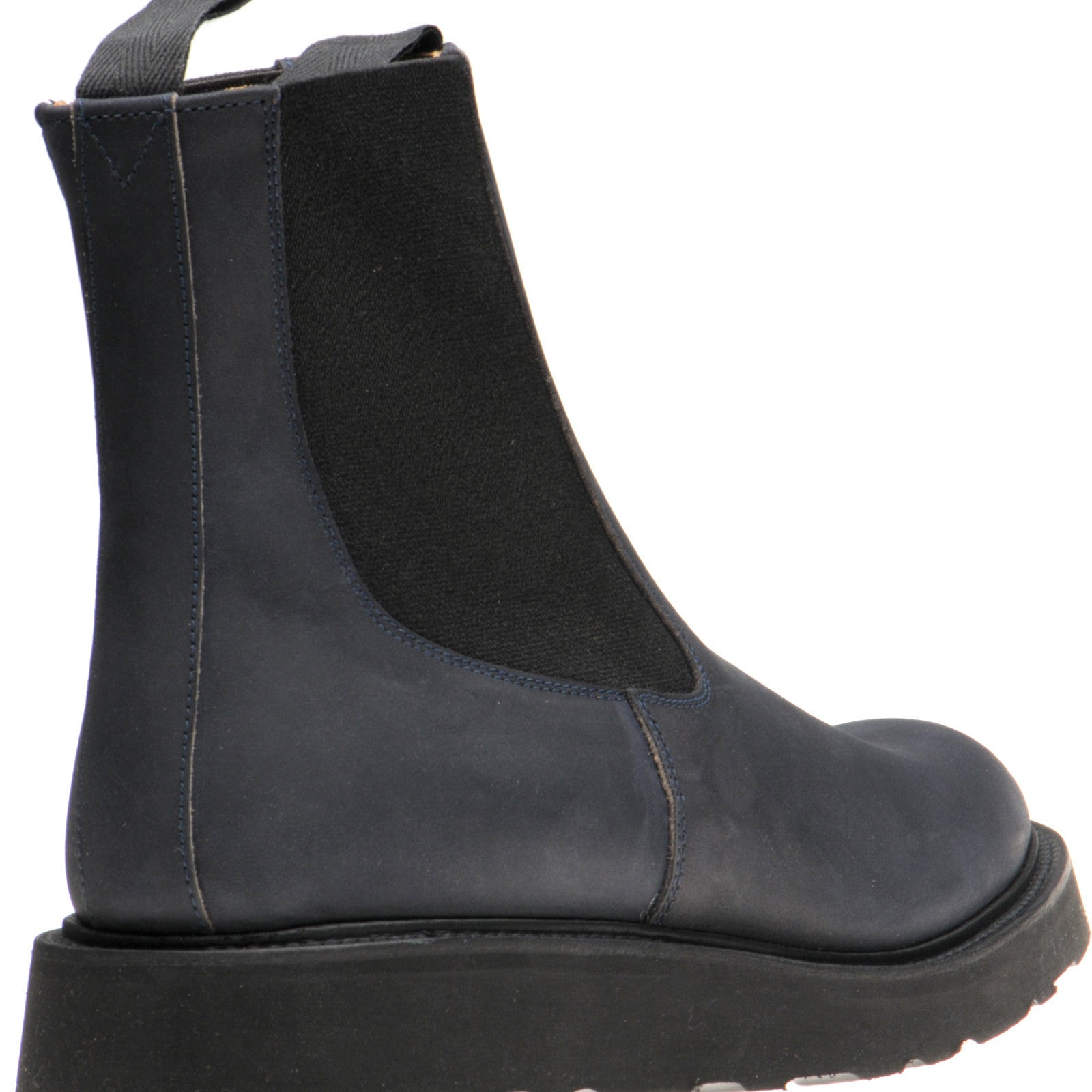 Product image for Herring Stephen mens rubber-soled Chelsea boots in navy chamois