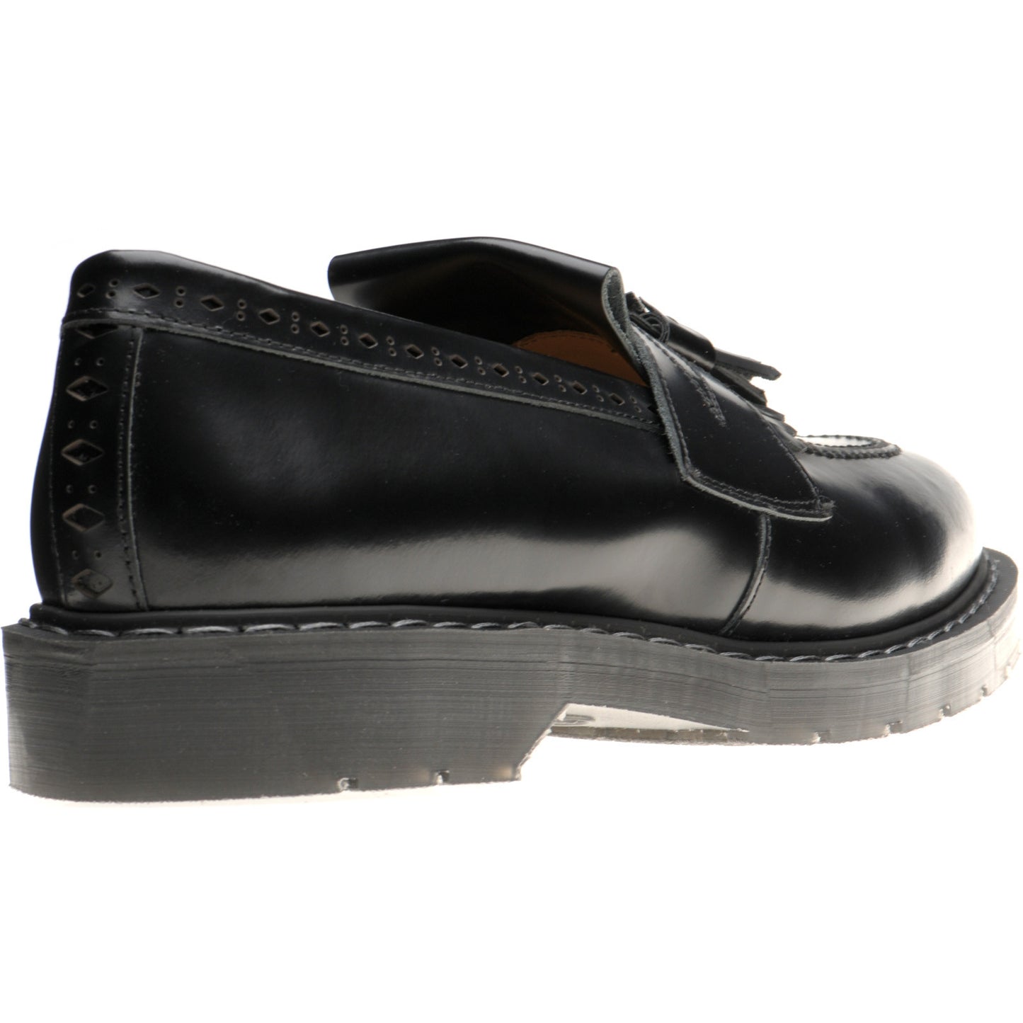 Product image for Wildsmith Model Tassel mens rubber-soled tasselled loafers in black polished