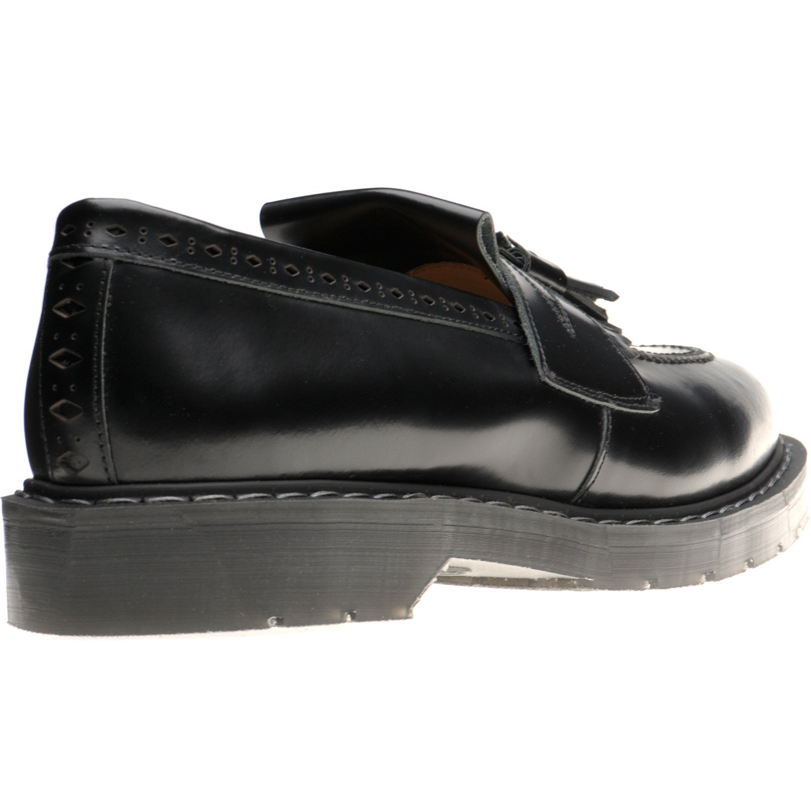 Product image for Wildsmith Model Tassel mens rubber-soled tasselled loafers in black polished