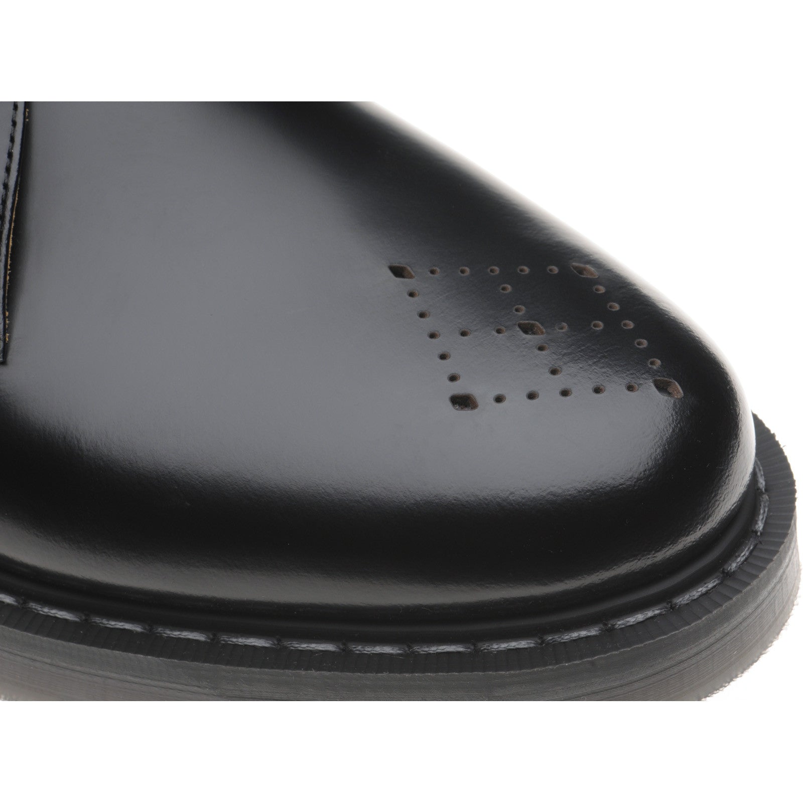 Product image for Wildsmith Model Monk mens rubber-soled monk shoes in black hi shine