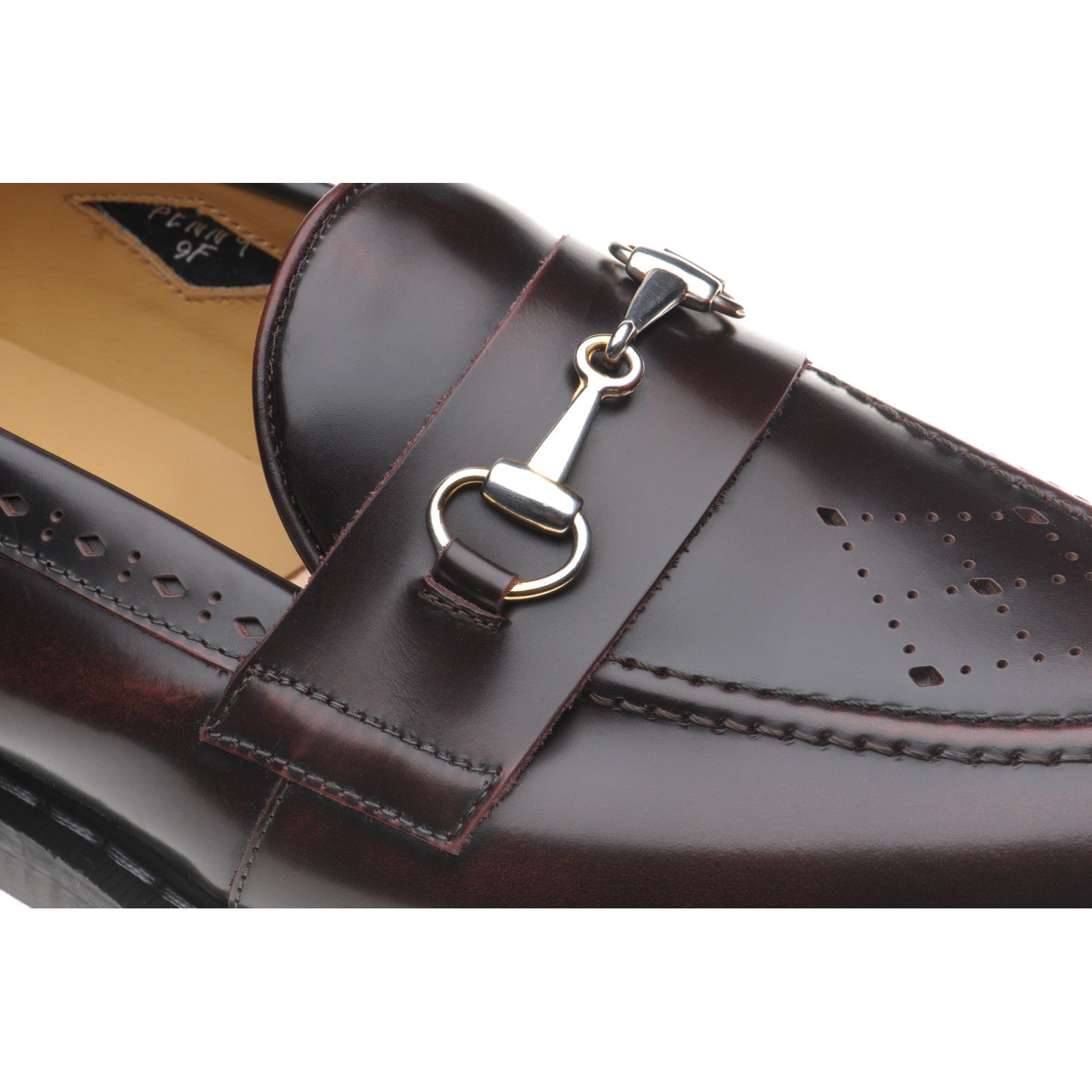 Product image for Wildsmith Model Penny mens rubber-soled loafers in burgundy rub off