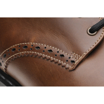 Product image for Wildsmith Model Gibson mens rubber-soled Derby shoes in brown gaucho crazy