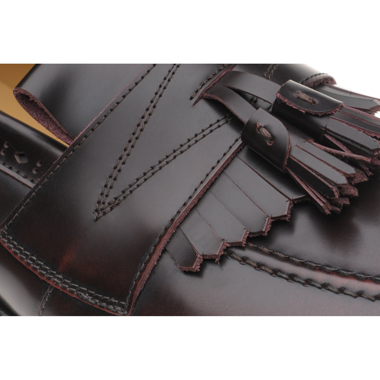 Product image for Wildsmith Model Tassel mens rubber-soled tasselled loafers in burgundy rub off