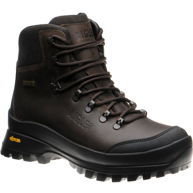 Product image for Aigle Muntagna mens rubber-soled boots in dark brown