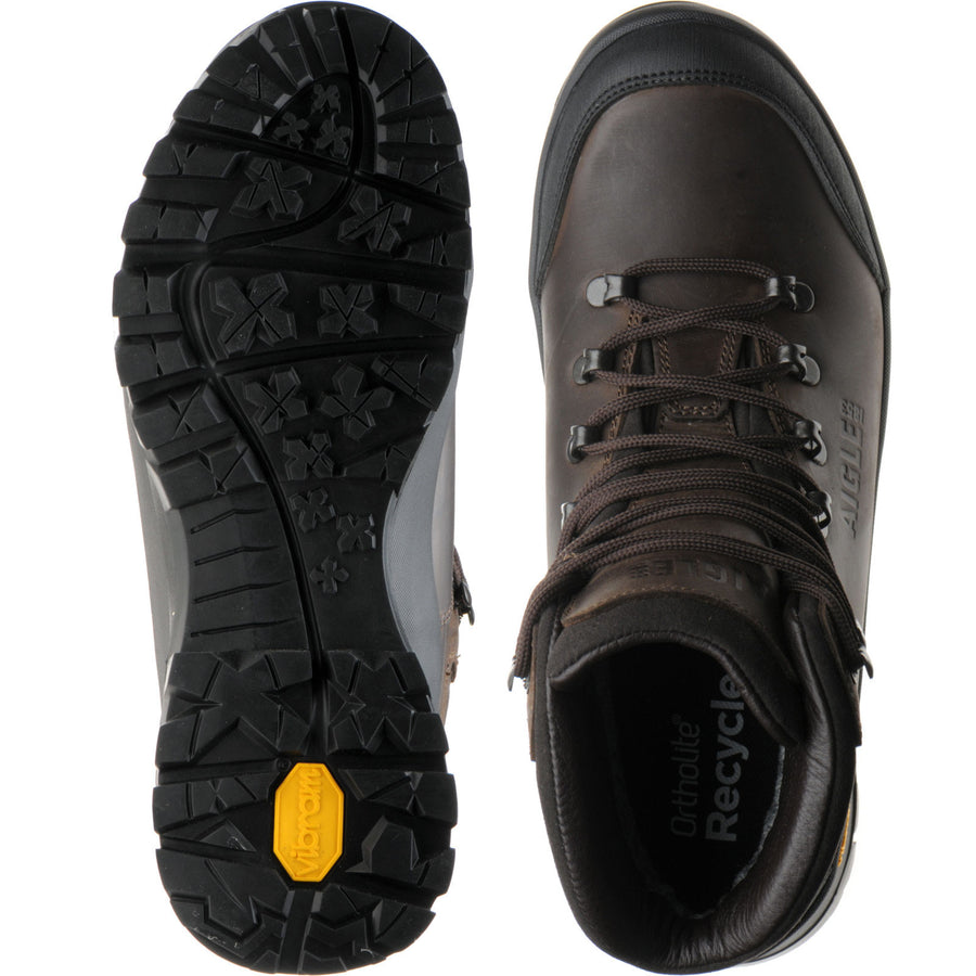 Product image for Aigle Muntagna mens rubber-soled boots in dark brown