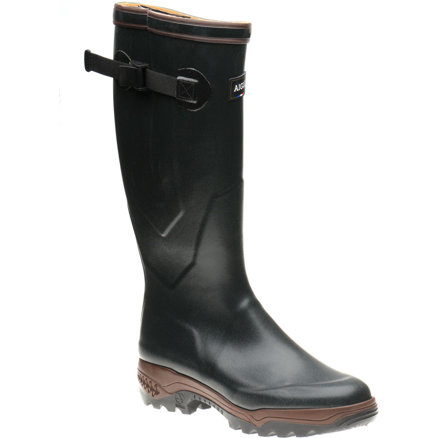 Product image for Aigle Parcours 2 Vario mens rubber-soled boots in green and bronze