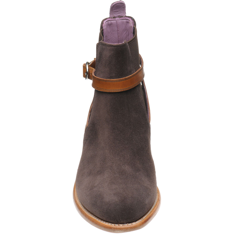 Product image for Barker Alexandra ladies boots in brown suede and cedar strap