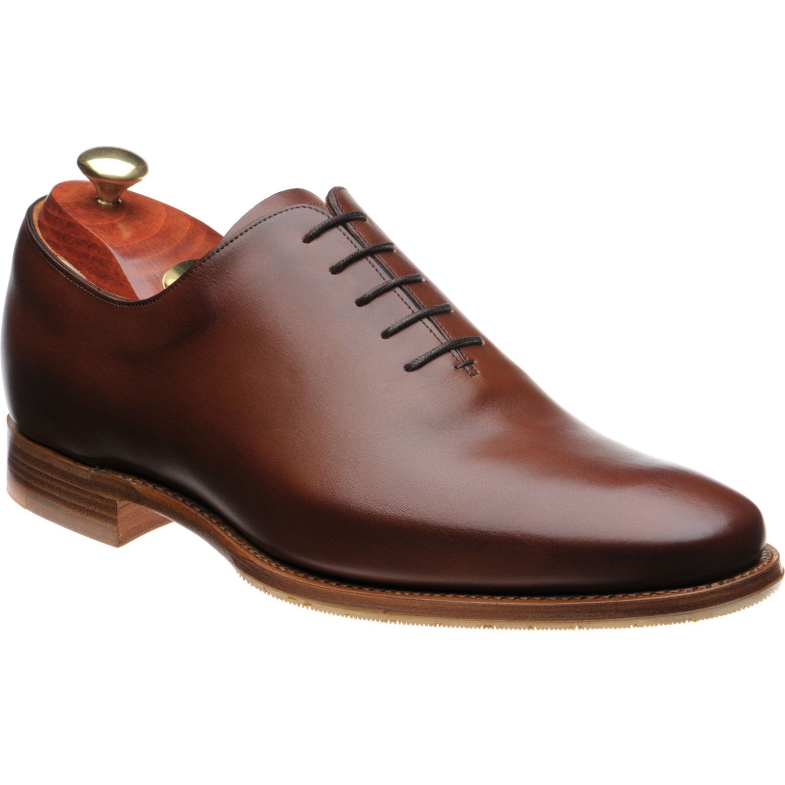 Product image for Barker Armstrong mens hybrid-soled Oxfords in chestnut calf