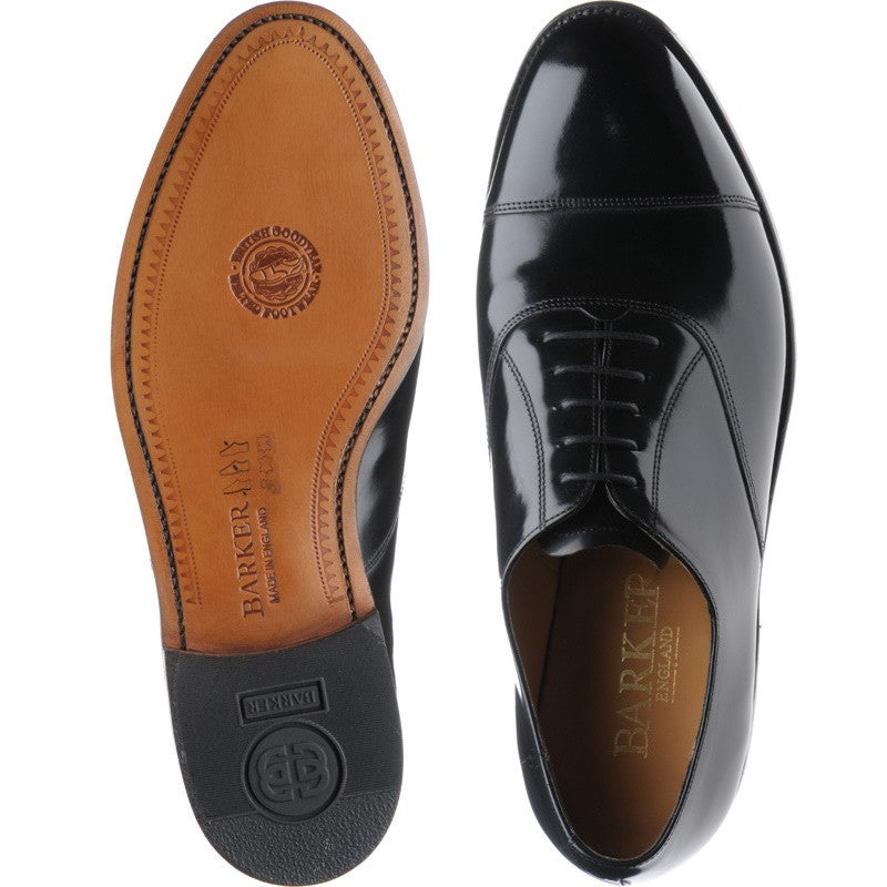 Product image for Barker Arnold mens Oxfords in black polished (second)