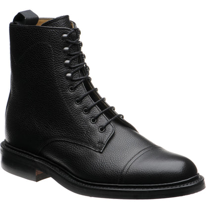 Product image for Barker Donegal in black grain calf