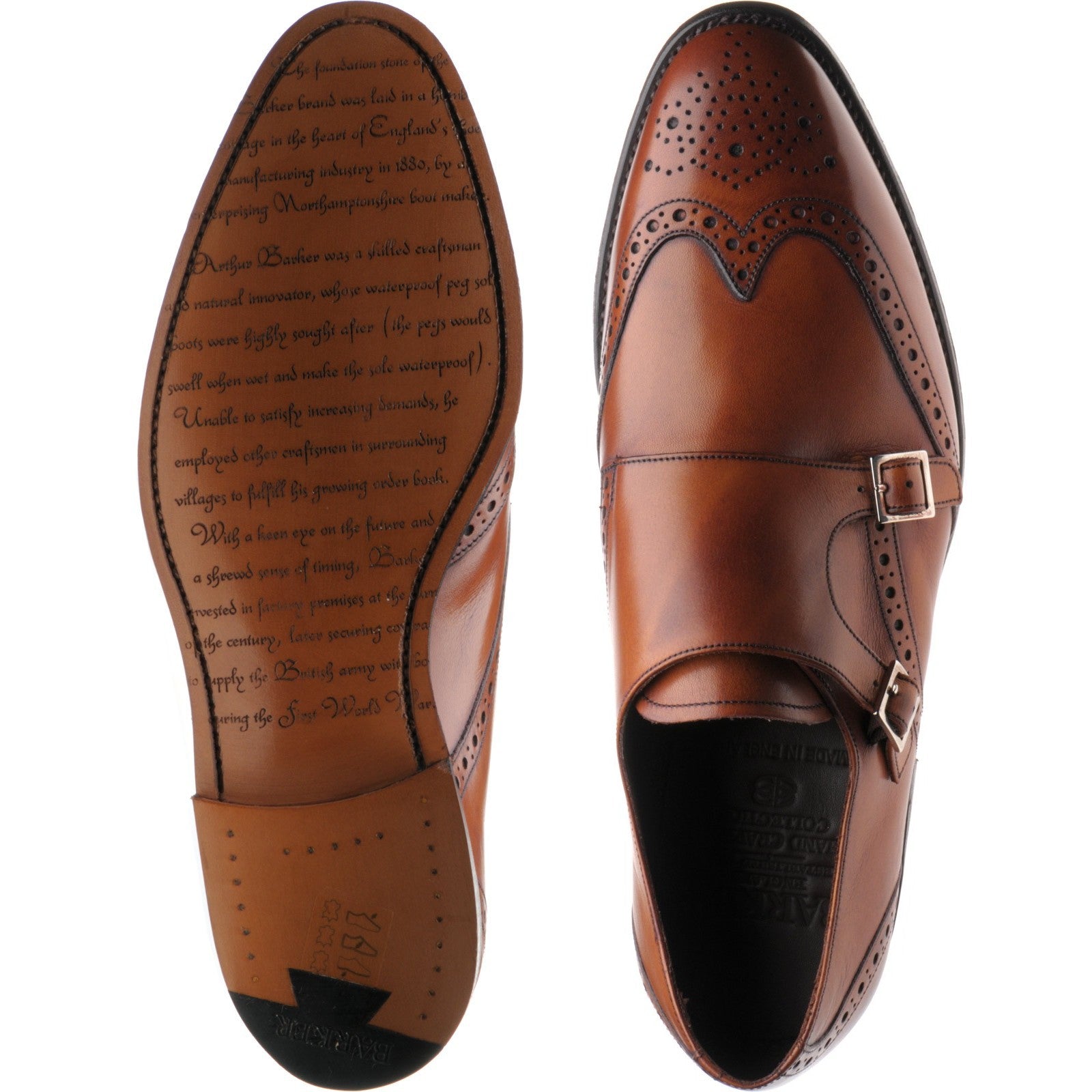Product image for Barker Fleet in antique rosewood calf