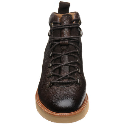 Product image for Barker Frank mens rubber-soled boots in choc grain and burish suede