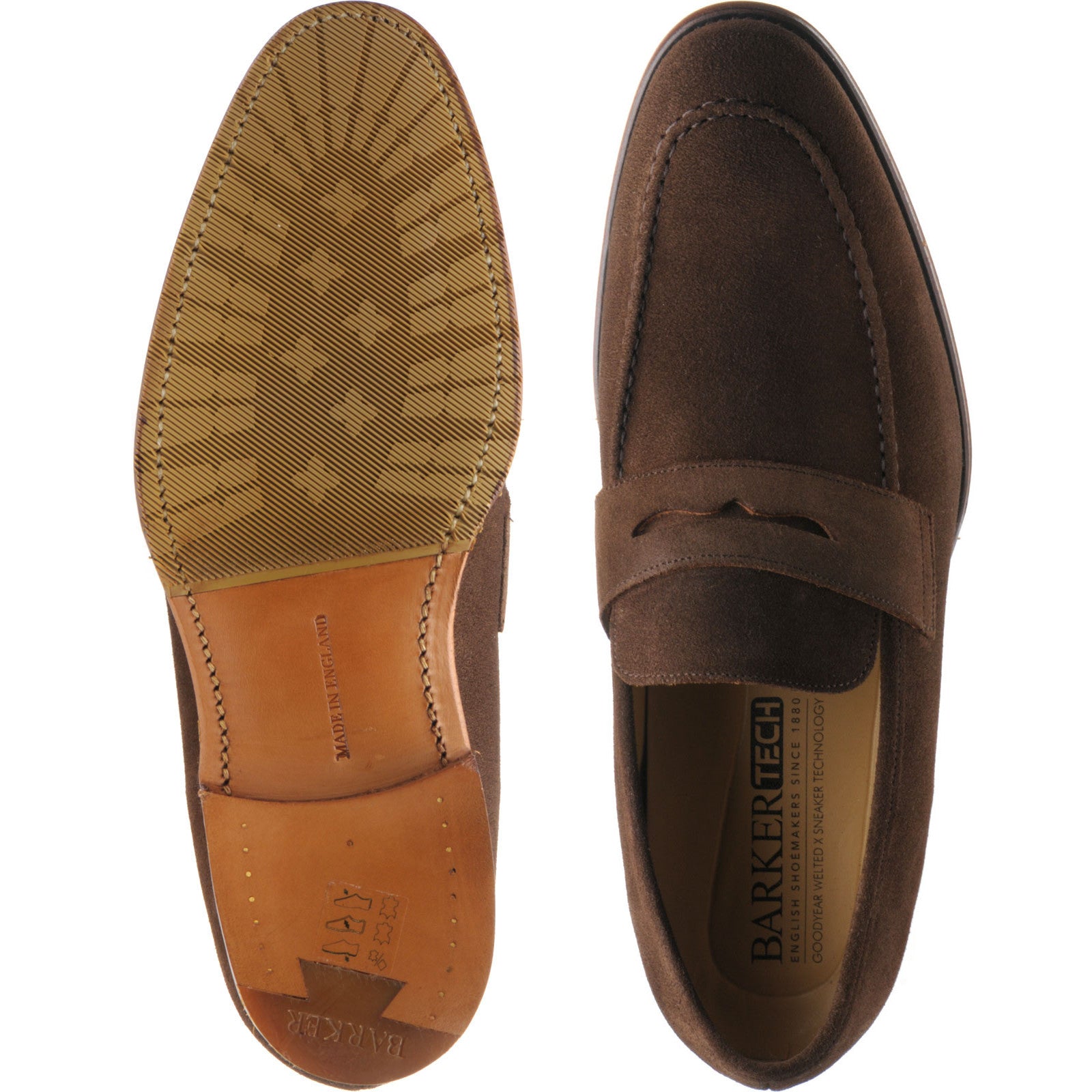 Product image for Barker Gates in castagnia suede