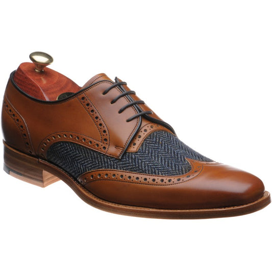 Product image for Barker Jackson in cedar calf and blue tweed