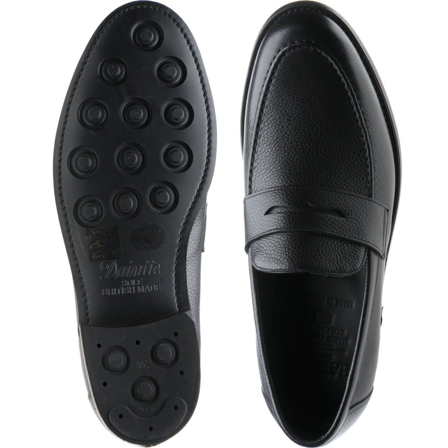 Product image for Barker Jevington (Rubber) in black grain calf