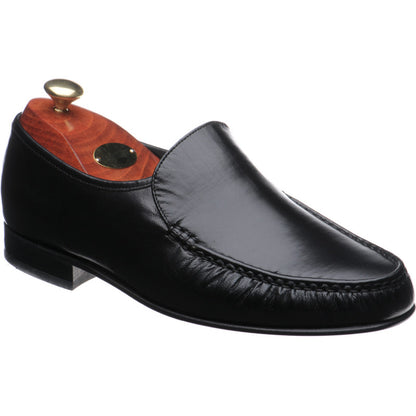 Product image for Barker Laurence mens rubber-soled loafers in black kid (second)