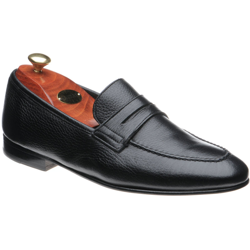 Product image for Barker Ledley mens loafers in black deerskin (second)