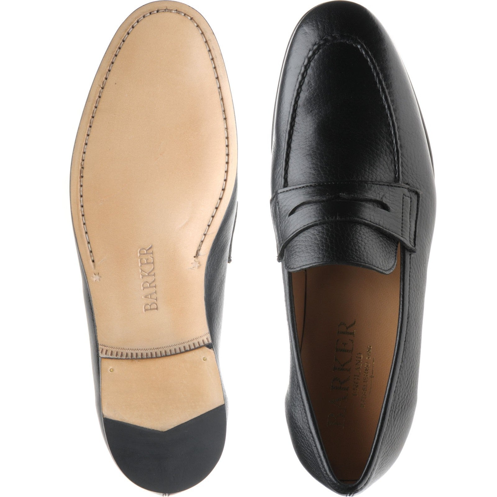 Product image for Barker Ledley in black deerskin