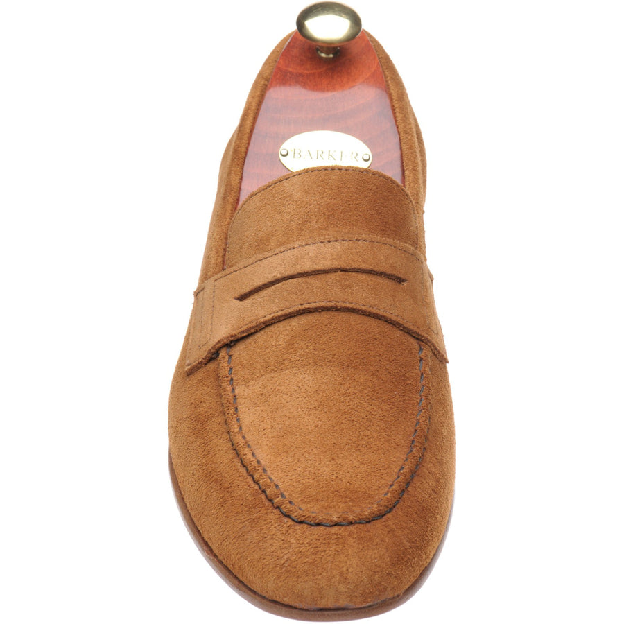 Product image for Barker Ledley mens loafers in camel suede