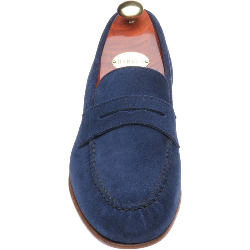 Product image for Barker Ledley mens loafers in navy suede