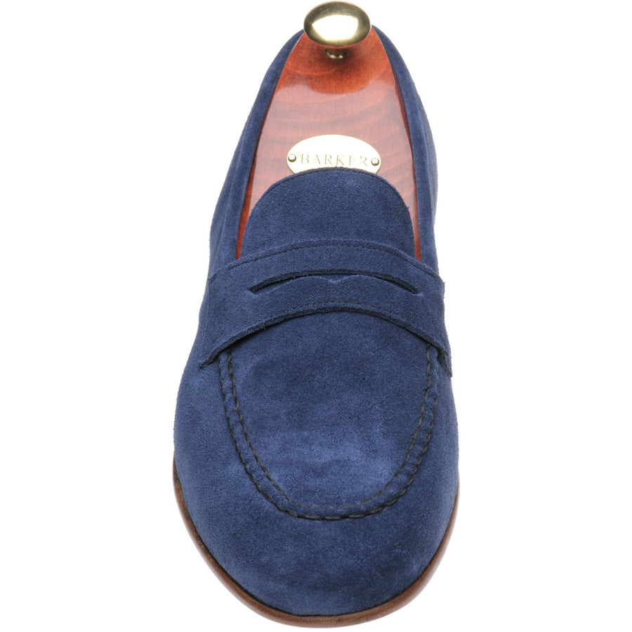 Product image for Barker Ledley mens loafers in pacific blue suede