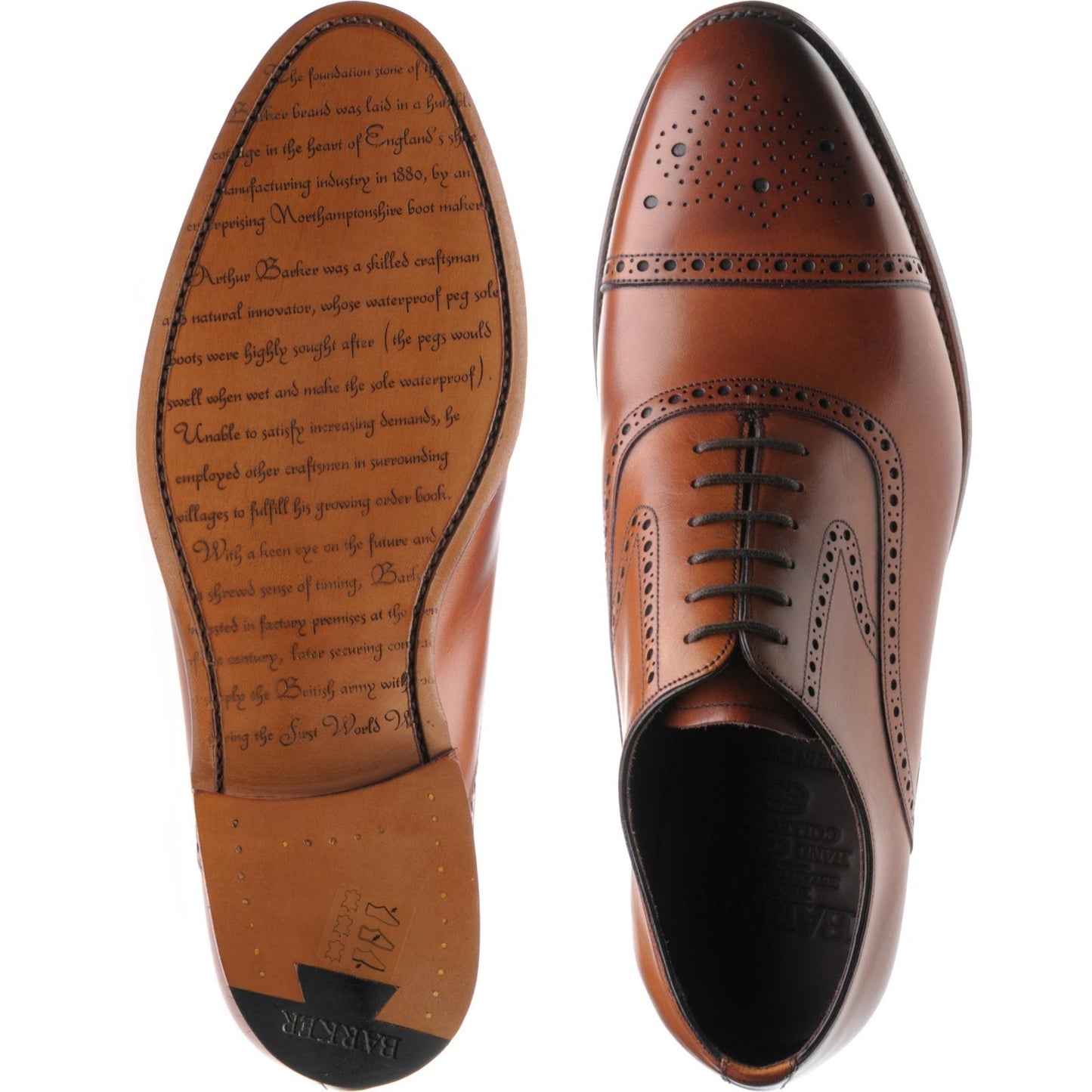 Product image for Barker Lerwick in antique rosewood calf