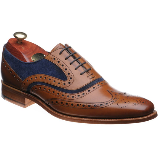 Product image for Barker McClean in cedar calf and navy suede