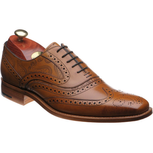 Product image for Barker McClean in cedar calf and paisley laser