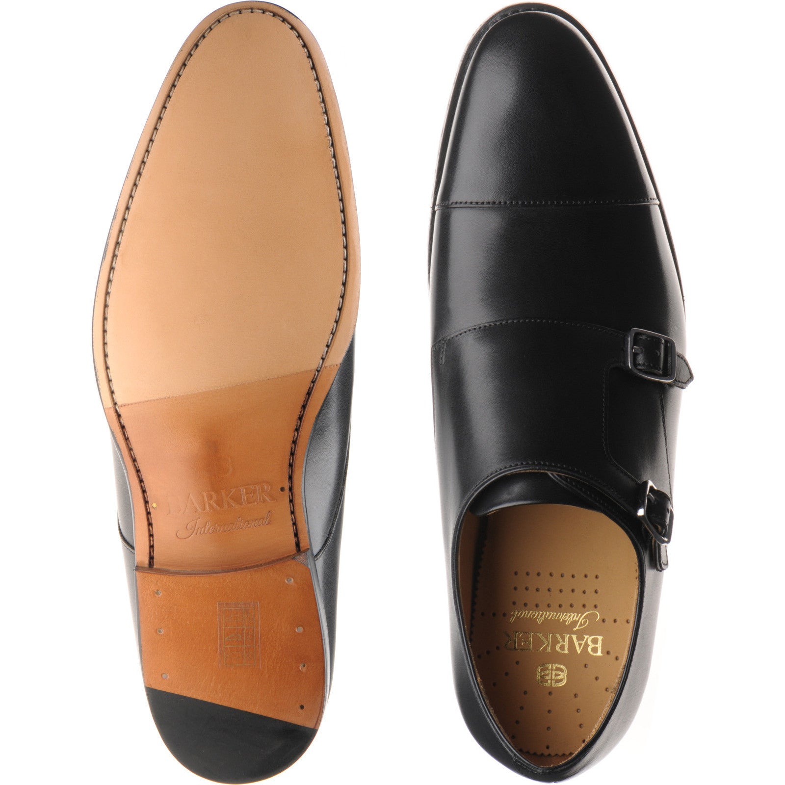 Product image for Barker Middlewich in black calf