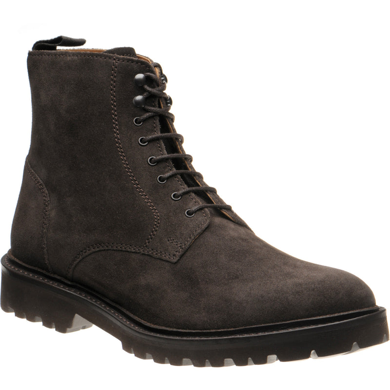 Product image for Barker Newquay mens rubber-soled boots in dark brown suede