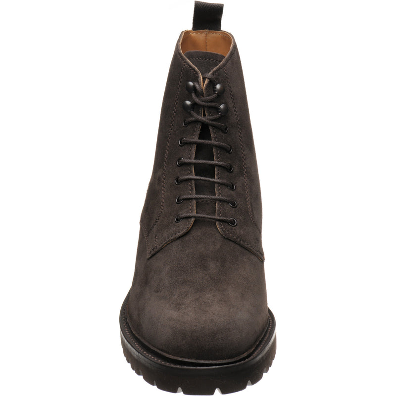 Product image for Barker Newquay mens rubber-soled boots in dark brown suede